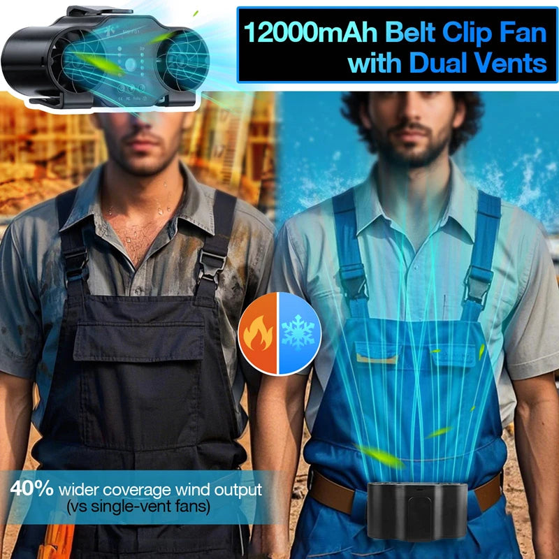 Xiaomi Digital Display Waist Hanging Fan Portable Outdoor Work Waist H