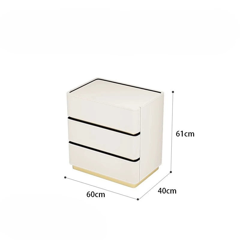 3 4 5 drawers Saddle leather Storage locker household living room drawer cabinet Italian light luxury wood Dressers Furniture