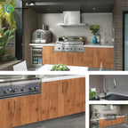 Customized New Outdoor Kitchen Stainless Steel Cabinet Modern Style with BBQ Grill and Sink