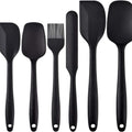 Silicone Kitchenware 6-piece Set, Cream  Scraper, Spatula, Oil Brush, Size Scraper Set Baking Tool，Non-integrated Hand