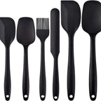 Silicone Kitchenware 6-piece Set, Cream  Scraper, Spatula, Oil Brush, Size Scraper Set Baking Tool，Non-integrated Hand