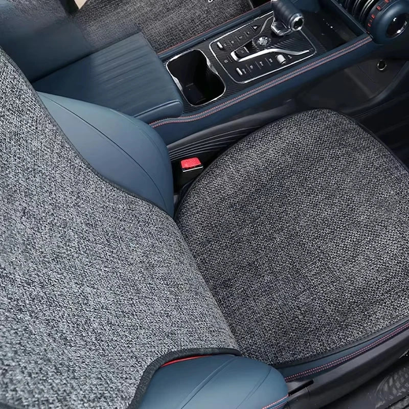 For BYD Atto 3 / Yuan Plus Tang Han Dolphin EV 2022 2023 2024 Seat Covers, Linen Cushion Breathable Pad Car Seat Mat Protector