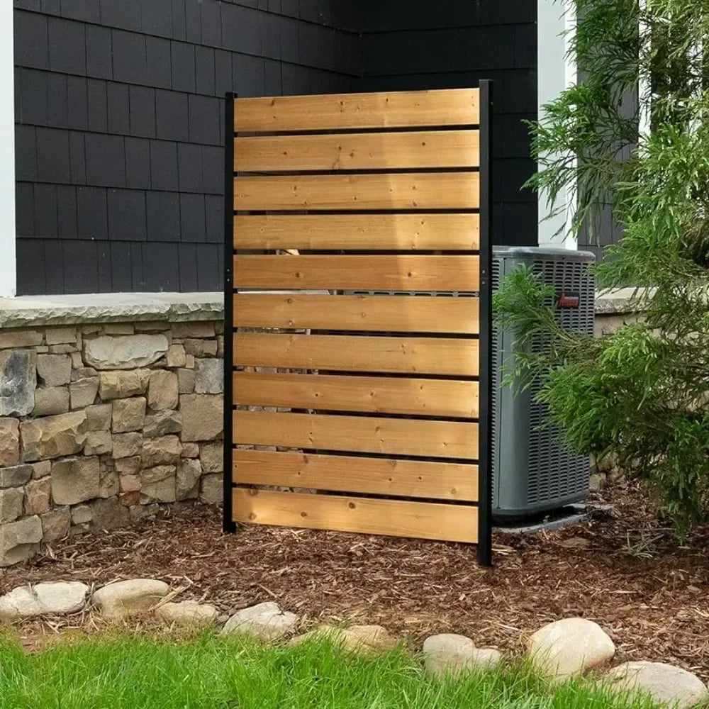 5ft x 3.2ft Outdoor Privacy Fence Screen - Concord Wood, 1-Panel, Hide Trash Cans, Garden | AlluCanFind