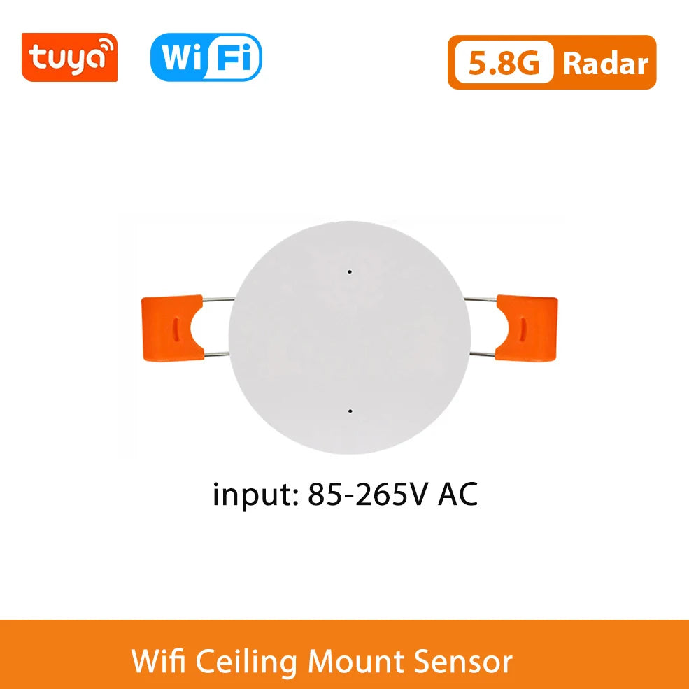 Smart Life Zigbee Human Presence Detector Tuya Wifi MmWave Radar Pir Montion Sensor With Luminance Detection For Smart Home