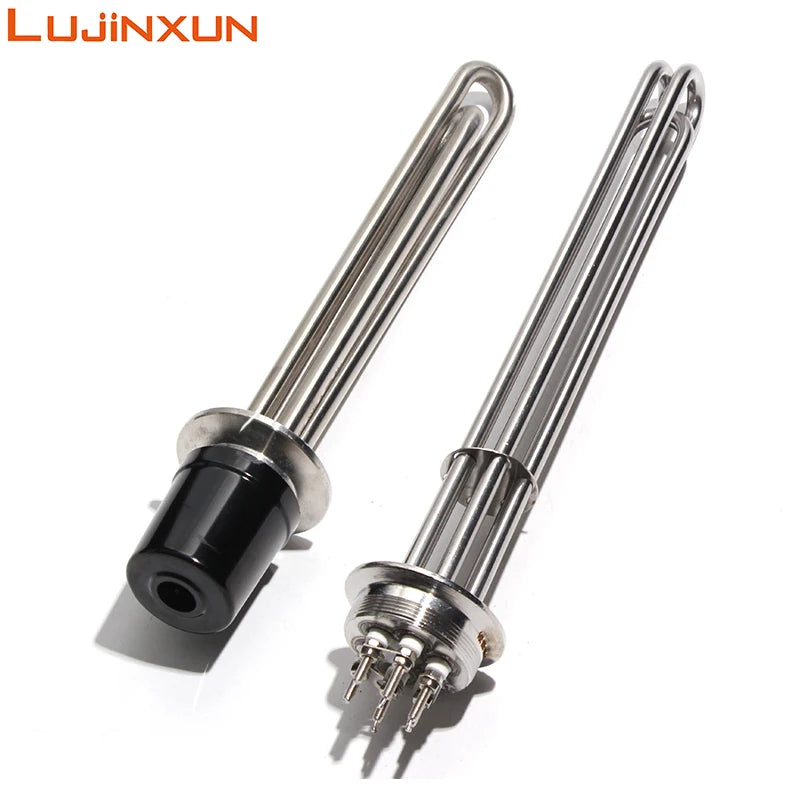 LUJINXUN Tri Clamp Heating Element G2"/1.5" Ten Immersion Water Tubular Electric Heater for Brewing 1.5KW-12KW SUS304 220V 1pc
