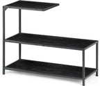 Melos coffee table, metal frame three-layer narrow edge table, sofa bedside table, with decorative ladder frame