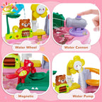 Electric Kitchen Play Set for Kids, Sink, Fishing Slide Water Park, Family Role-Playing Games, Early Learning Toys for Babies