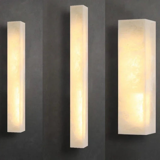 Marble Long Strip Wall Lamp for Living Room Hall Hotel Corridor Indoor Home Decor Modern Copper LED Wall Sconce Lighting Fixture