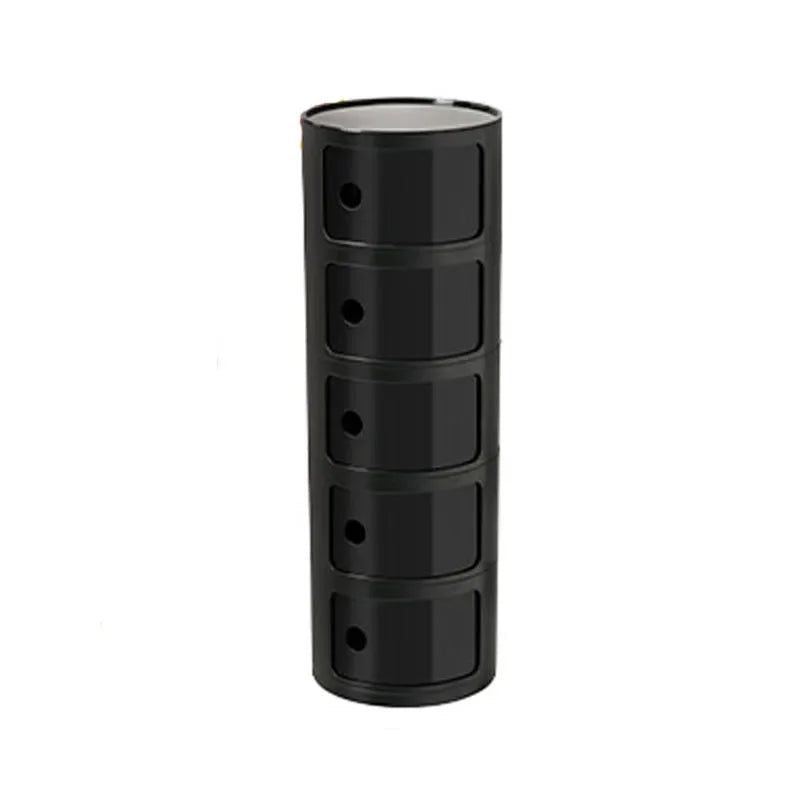 Creative Bedroom Bedside Table Modern Minimalist Round Storage Small Cabinet Large Capacity Plastic Side Cabinet