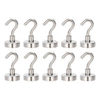 10Pcs Strong Magnetic Hooks Punch free Practical Load Bearing Hook Thick Wall Storage For Indoor Outdoor Home Kitchen 2/12/34kg