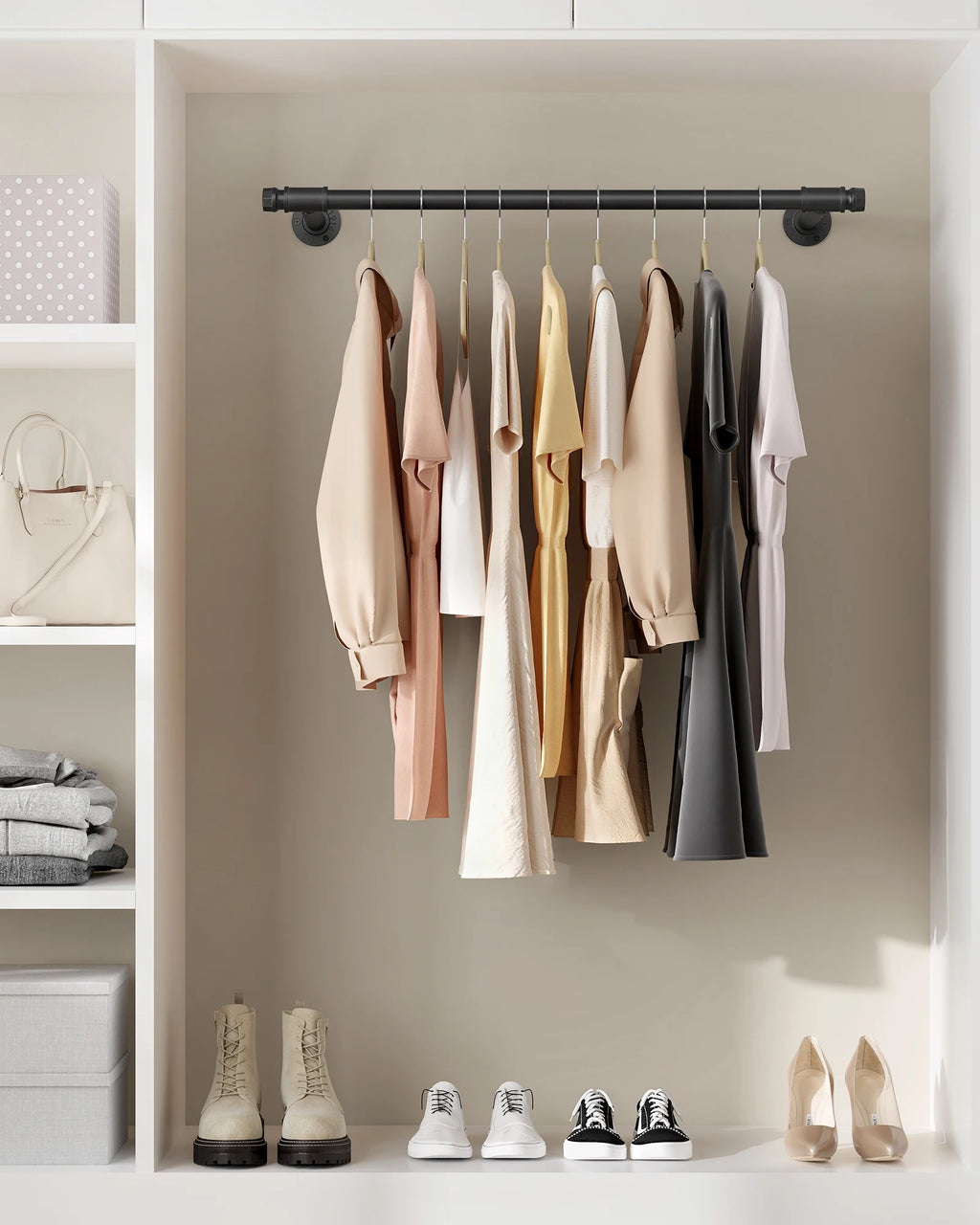 SONGMICS dresses Rod (1 st) dresses stand for Wall, 60 kg load capacity
