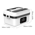 Portable Wireless Lunch Box Heating Water-free Bento Box Large Capacity Insulated Lunch Box For Travel/Office LCD Display