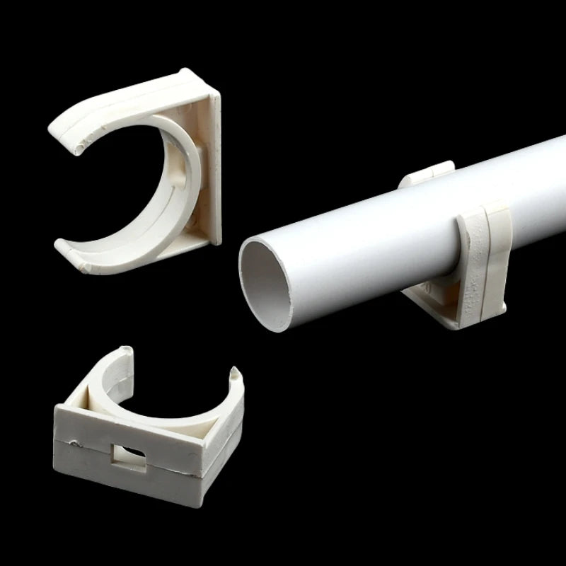 20/25/32/40/50mm White PVC Pipe Clamp UPVC Tube Holder Garden Water Pipe Connector U-shaped Clips Aquarium Fish Tank Accessories