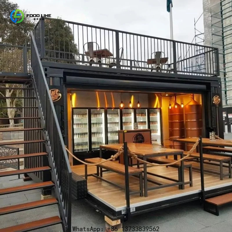Customized Outdoor Mobile Container Kitchen Small House Container Restaurant Prefabricated Coffee House Street Bar Food Store