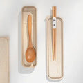 Handmade Home Dinnerware Tableware Cutlery for Kitchen, Natural Wooden Spoon & Fork Dinner Kit, Rice Soups, Cereal Utensil