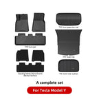 YZ For Tesla Floor Mats Model 3 Y 2021-2024 Car Four Seasons Waterproof Non-slip Floor Mat NEW  TPE Special Car Accessories
