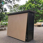 Customized modern steel mobile outdoor kitchen with sink and grill eco-friendly durable for apartment shop use