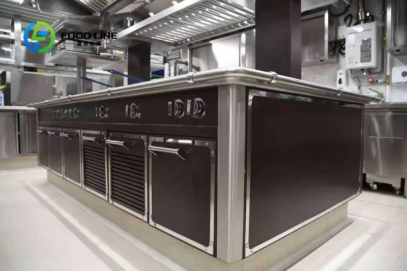 customize High End Commercial Kitchen System Smart Integrated Luxury Equipment for Hotel Restaurant Use