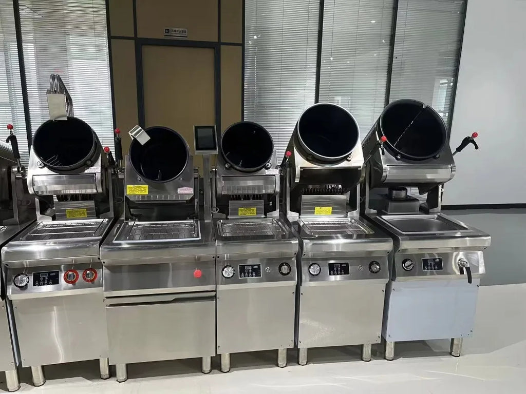 Custom Commercial Kitchen Equipment Electric Automatic Drum Robot Stir Fry Fried Rice Wok Machine Catering Cooking Device