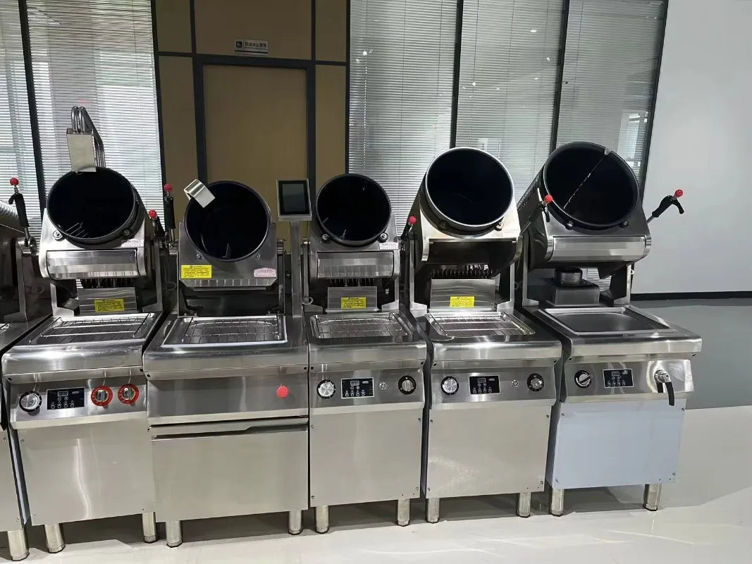 Custom Commercial Kitchen Equipment Electric Automatic Drum Robot Stir Fry Fried Rice Wok Machine Catering Cooking Device