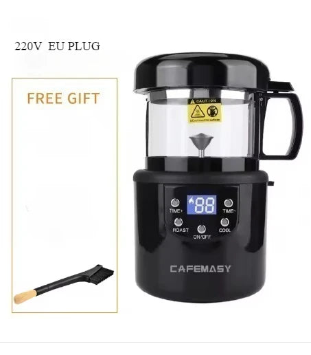 CAFEMASY 80-100g Home Coffee Roaster Electric Mini No Smoke Coffee Beans Baking Roasting Machine 110-240V Coffee Bean Roaster