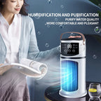 Portable Air Cooler Fan Humidifier with 1 9 Adjustable Wind Speed 1 8