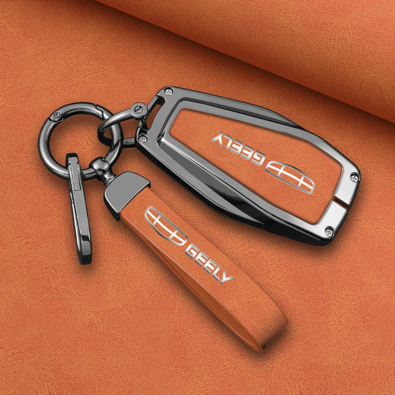 Alloy Car Key Cover Case for Geely Coolray X6 geometry c Emgrand Global kulrey Hawk GX7 okavango smart Remote Car Accessories