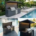 Customized Enclosed Outdoor Grill Kitchens 304 Stainless Steel Sets One-Stop Outdoor Kitchen Solutions
