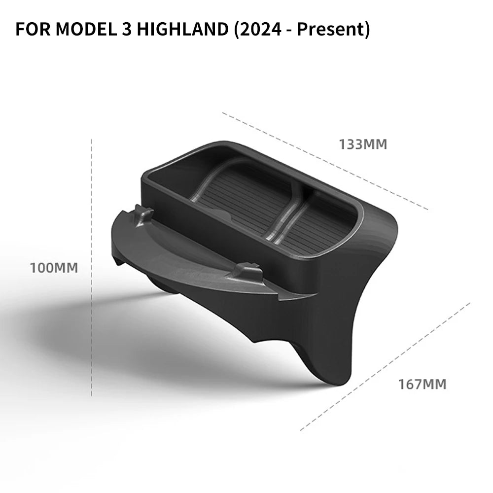For New Tesla Model Y Juniper 2025 Model 3+ Highland 2024 Steering Wheel Silicone SunGlasses Case Mobile Phone Holder Storage
