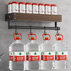 Solid Wood Kitchen Storage Holders Large Capacity Condiment Bottle Specific Organizer Wall-mounted Storage Racks Home Decor