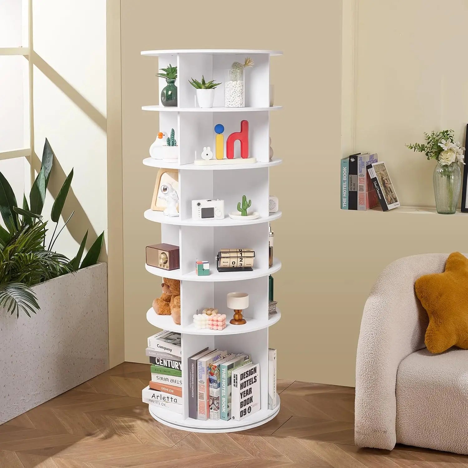 6-Tier Rotating Shoe Rack