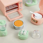 1:12 Scale Dollhouse Kitchen Accessories Set, Realistic Microwave & Rice Cooker Miniatures, Pretend Play Food Maker Toy