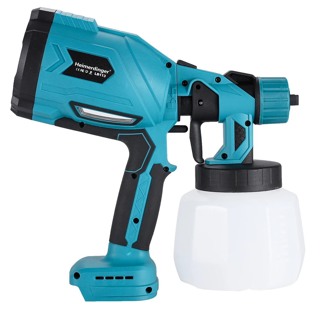 Cordless Paint Sprayer for Makita 18V Battery,1000ML Container HVLP Spray Paint Gun for Furniture, Fences, Walls, No battery