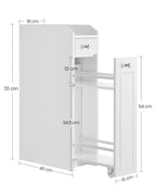 VASAGLE bathroom chest of drawers bathroom wardrobe toilet wardrobe with drawers