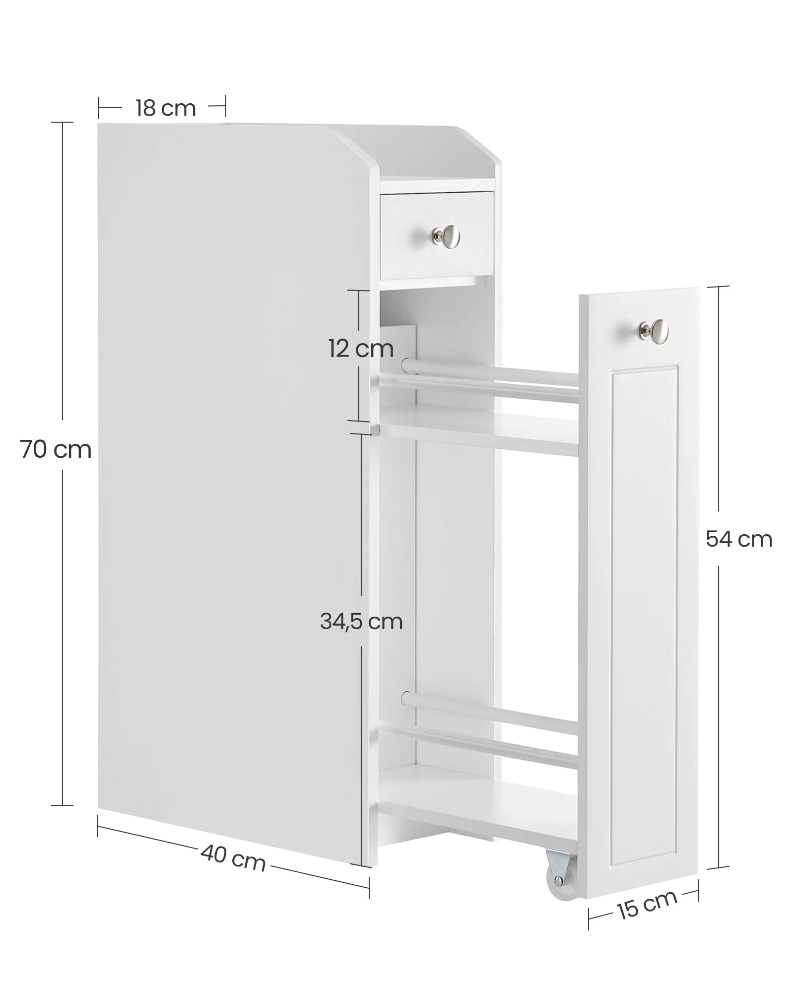 VASAGLE bathroom chest of drawers bathroom wardrobe toilet wardrobe with drawers