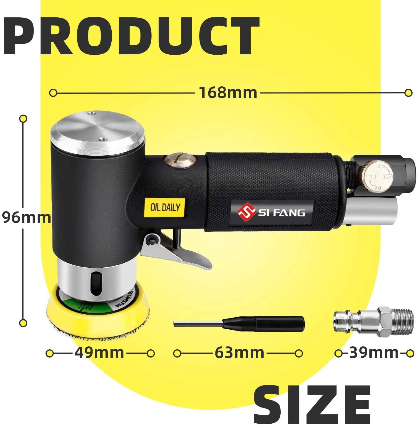 2" 3" Mini Air Sander Pneumatic Orbital Polisher Hand Sanding Tool  Mini Pneumatic  for Auto Body Work, air sander For Polishing