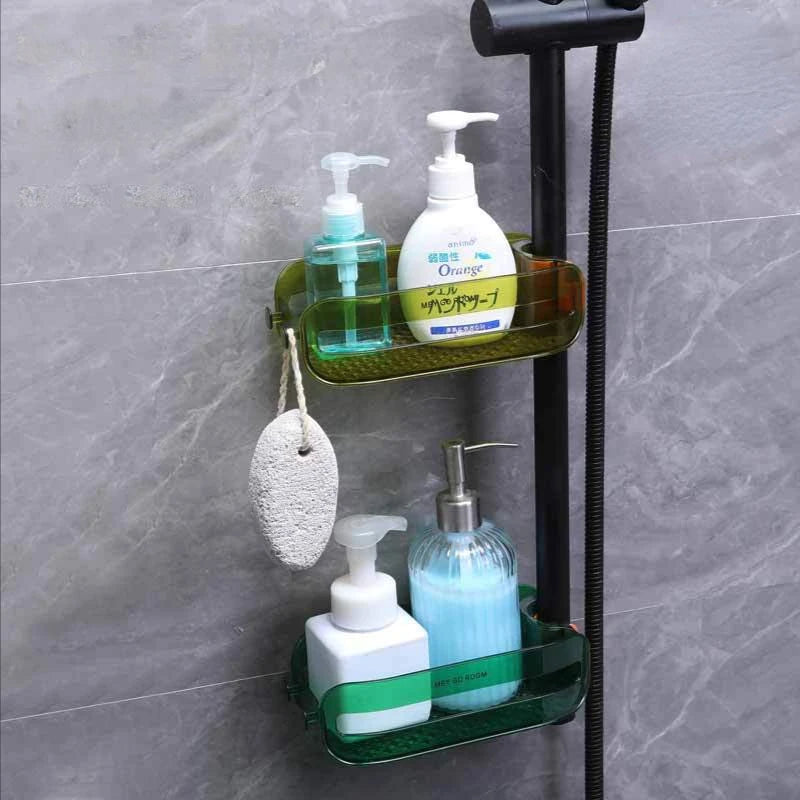 Household Installation-free Kitchen Sink Faucet Drain Rack Sundries Storage Rack Bathroom Clip-on Hollow Rack Organizer Kitchen