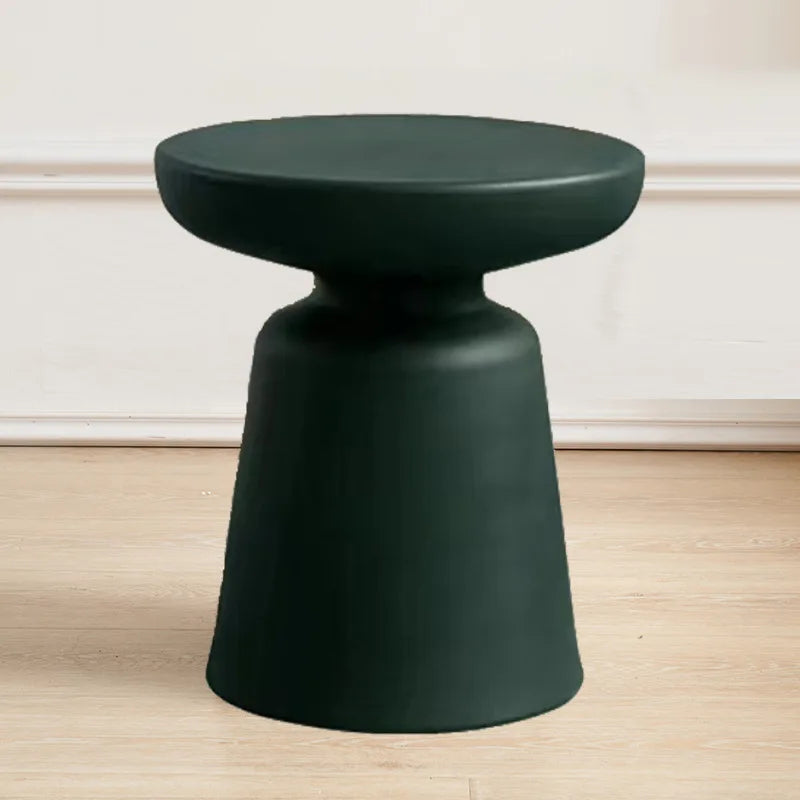 Richome Household Plastic Circular Coffee Table Small Living Room Horse Shaped Side Table Balcony Modern And Simple Coffee Table