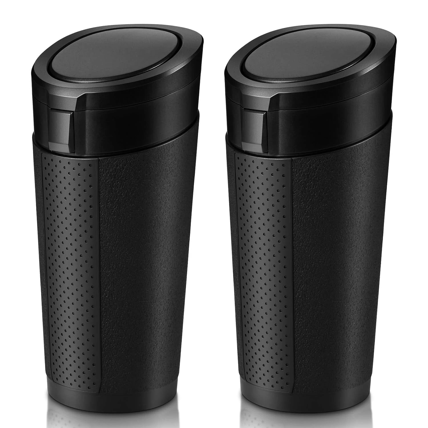 Car Trash Can With Lid Portable Car Trash Bin Car Cup Holder Trash Can 2Pce Leak-Proof Vehicle Trash Can 1Pce Garbage Bin