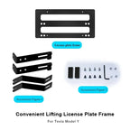 For Tesla Model 3 Y 2023 2024 Update Car Lifting License Plate Frame Portable American Standard Interior Parts Accessories