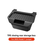 YZ Rear Seat TPE Storage Box For Tesla Model Y Juniper 2021-2025 Under Air Vent Storage Case Trash Can Organizer Car Accessories