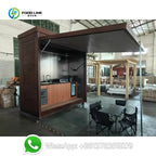 Customized Outdoor Prefab Garden Kitchen Pod Aluminum Full System Mobile BBQ Party Villa Kitchen with Sink Weatherproof