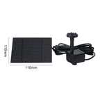 1.5W Solar Fountain Pump with 6 Nozzles Mini Fountain Pool Pond Waterfall for Outdoor Bird Bath Pond Garden Decor Floating Lotus