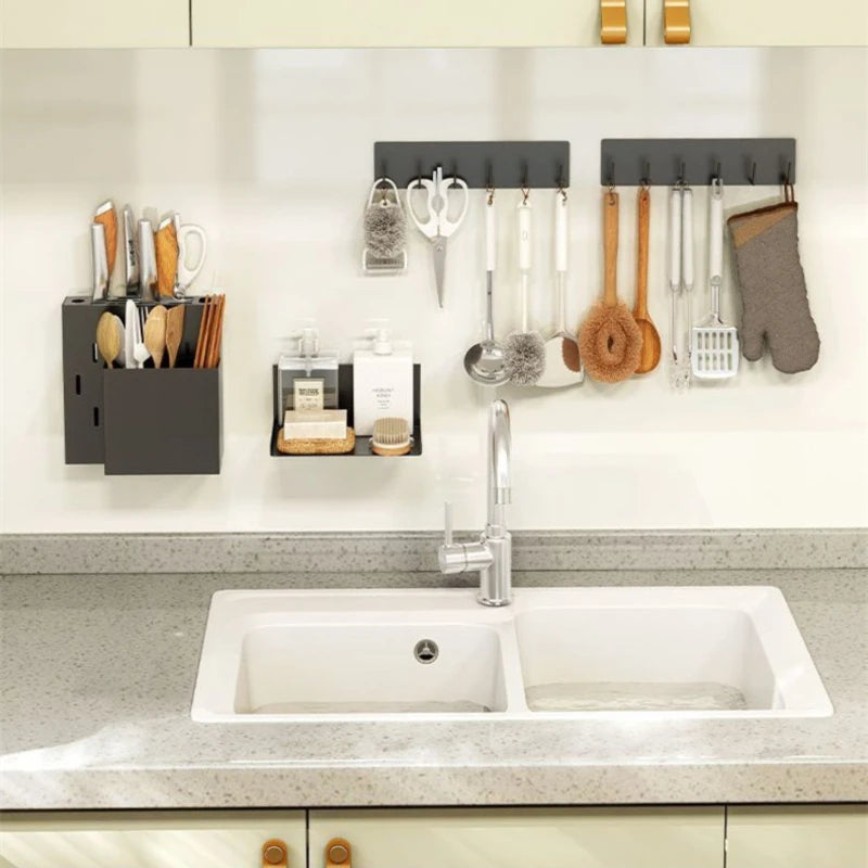 Magnetic Wall-Mounted Storage Shelf Adjustable Kitchen Spice Rack Organizer Freely Combined Countertop Storage for Kitchen Essen