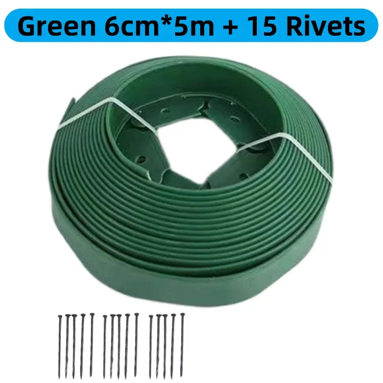 5/10M Fixed Garden Barrier Lawn Grass Plastic Edging Border Landscape Edging Garden Edge Kit With Anchoring Spikes Easy Install