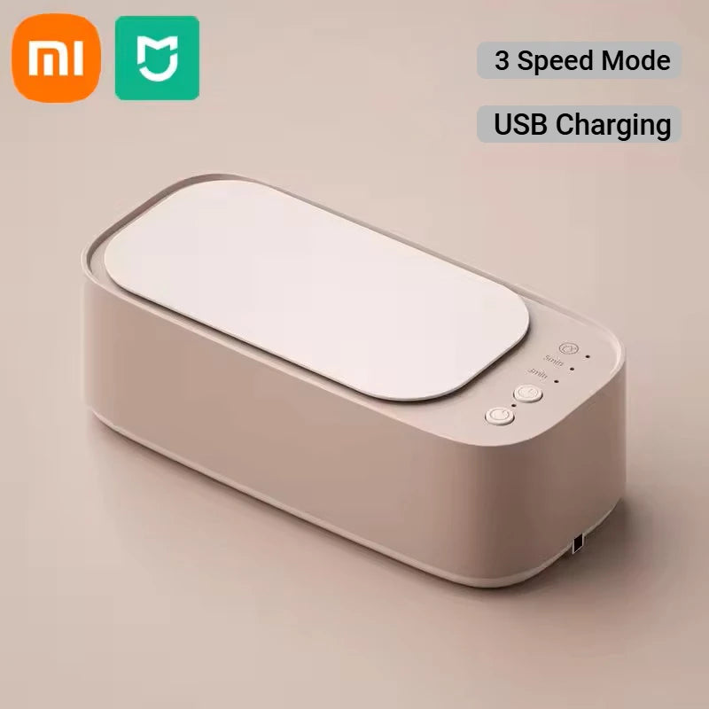 Xiaomi MIJIA Ultrasonic Cleaning Machine High Frequency Vibration USB Charging Battery 360°Jewelry Glasses Watch Ring Cleaner