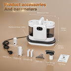 C988 Fabric Cleaner 1650W Nylon Round Bristle Head Touch Screen Low High Temp Steam Clean Sterilize for Carpet Mattress Curtains