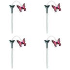 5-1PC Solar Powered Flying Wobble Butterfly Bird Garden Animal Fluttering Butterfly Dancing Ornaments Outdoor Decor Lawn Decor