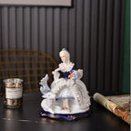 Ceramic Western-style beauty home living room TV cabinet tabletop decorative items, flower baskets, sheep handicrafts and gifts