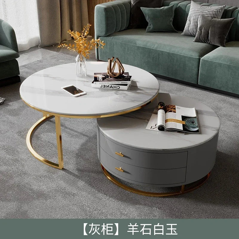 Design Nordic Coffee Tables Modern Storage Luxury Simple Aesthetic Coffee Tables Unique Marble Mesa Centro Living Room Furniture